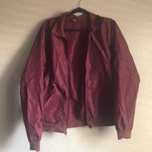 Burgundy windbreaker
